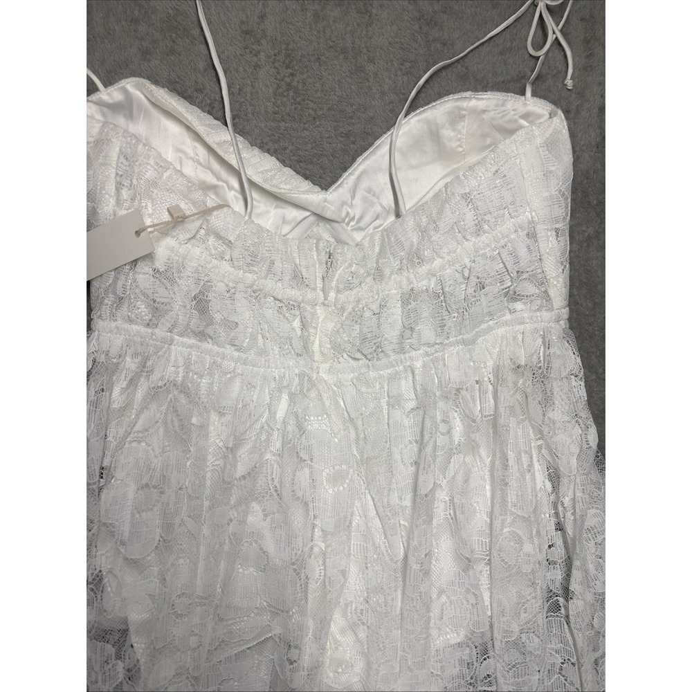 NWT For Love and Lemons Lorena Maxi Dress White Lace Size Small - Picture 12 of 15